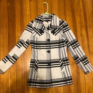 White & Black Dress Coat